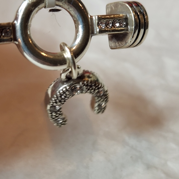 BRIGHTON color clique cord horseshoe ornament for bracelet silver NEW $48 - Picture 3 of 4